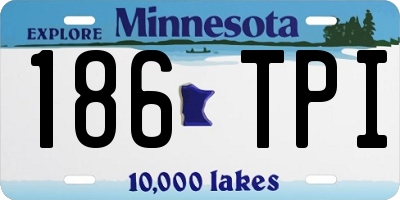 MN license plate 186TPI
