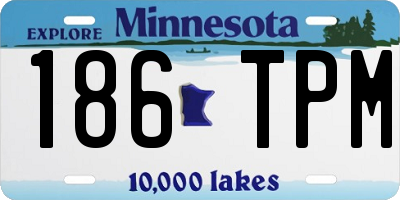 MN license plate 186TPM