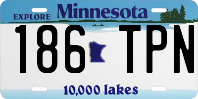 MN license plate 186TPN