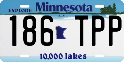 MN license plate 186TPP