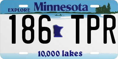 MN license plate 186TPR