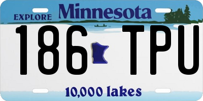 MN license plate 186TPU