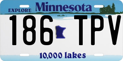 MN license plate 186TPV