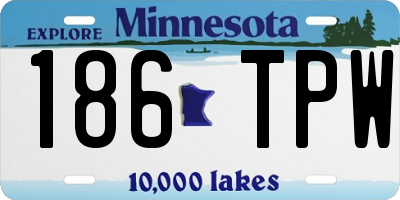 MN license plate 186TPW