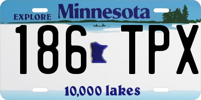 MN license plate 186TPX
