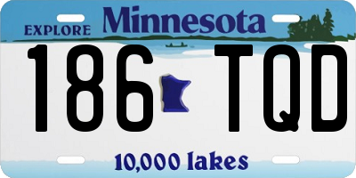 MN license plate 186TQD