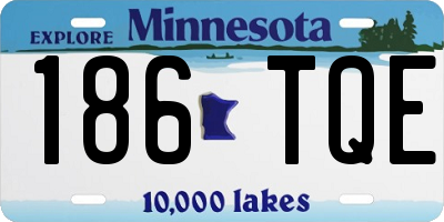 MN license plate 186TQE