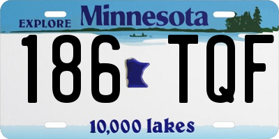 MN license plate 186TQF