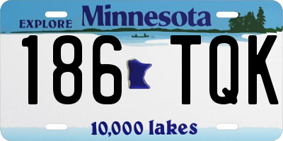 MN license plate 186TQK