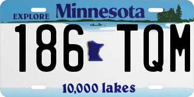 MN license plate 186TQM