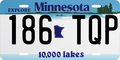 MN license plate 186TQP