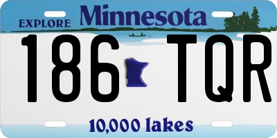 MN license plate 186TQR