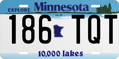 MN license plate 186TQT