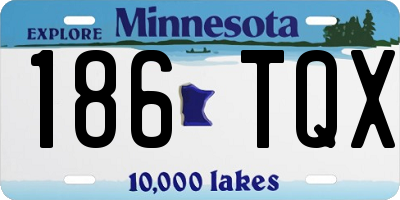 MN license plate 186TQX