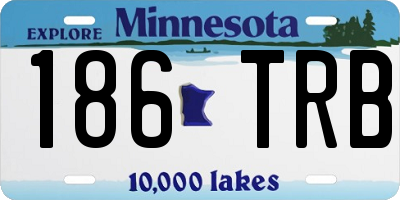 MN license plate 186TRB