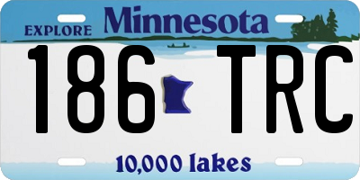 MN license plate 186TRC