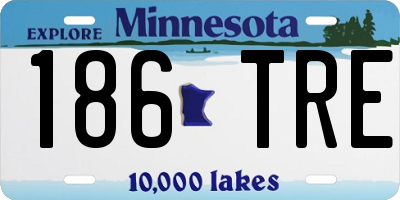 MN license plate 186TRE