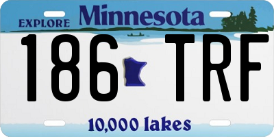 MN license plate 186TRF