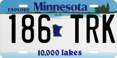 MN license plate 186TRK