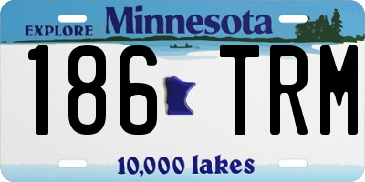MN license plate 186TRM
