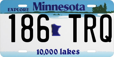 MN license plate 186TRQ