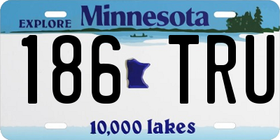 MN license plate 186TRU