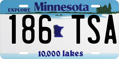 MN license plate 186TSA