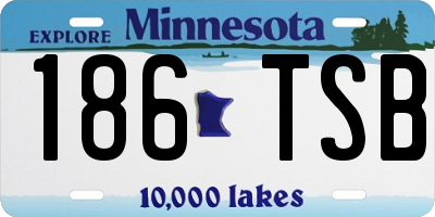 MN license plate 186TSB