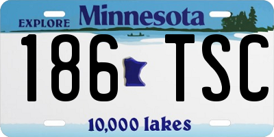 MN license plate 186TSC