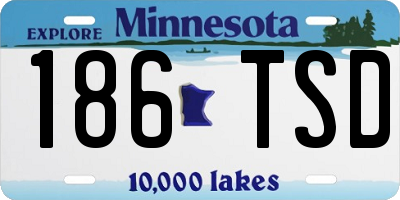 MN license plate 186TSD