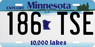 MN license plate 186TSE