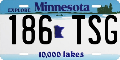 MN license plate 186TSG