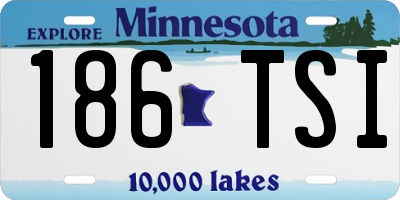 MN license plate 186TSI