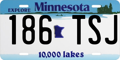 MN license plate 186TSJ