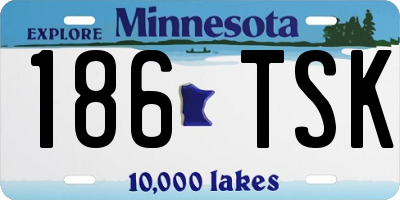 MN license plate 186TSK
