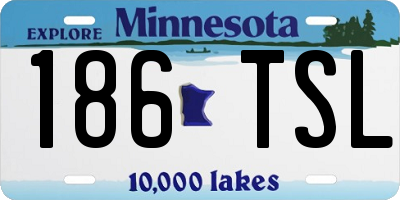 MN license plate 186TSL