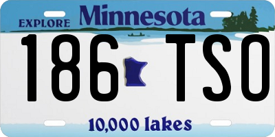MN license plate 186TSO