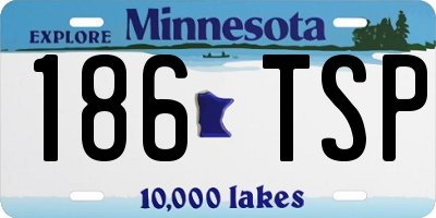 MN license plate 186TSP