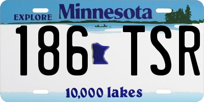 MN license plate 186TSR