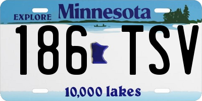 MN license plate 186TSV