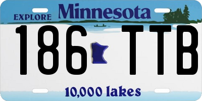 MN license plate 186TTB
