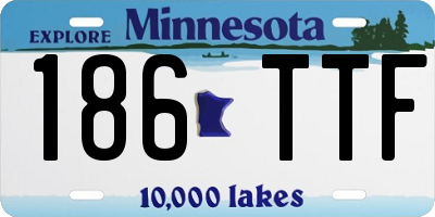 MN license plate 186TTF