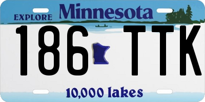 MN license plate 186TTK