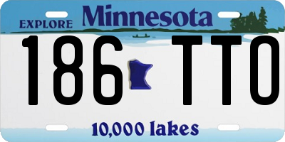 MN license plate 186TTO