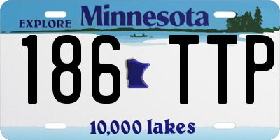 MN license plate 186TTP