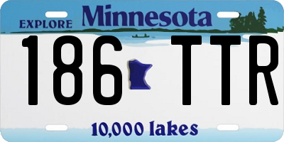 MN license plate 186TTR