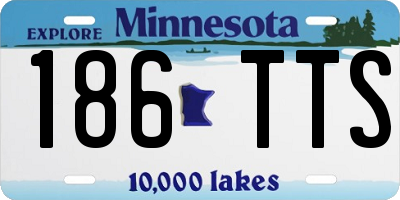 MN license plate 186TTS