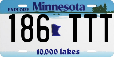 MN license plate 186TTT