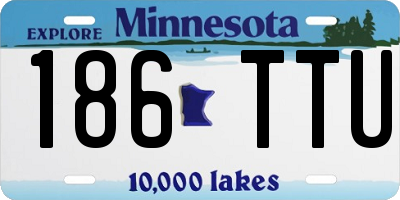 MN license plate 186TTU