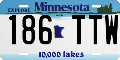 MN license plate 186TTW